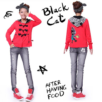 abu-abu, merah,Cat Toggle Button,fleece, Hoodie, hoodie korea murah, korea, murah, warna, Pre Order, fashion korea, hoodie lucu