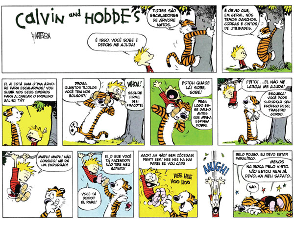 calvin haroldo  Calvin e haroldo, Tiras de quadrinhos, Tirinhas