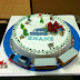 Shane Birthday cake - X'mas Thomas theme