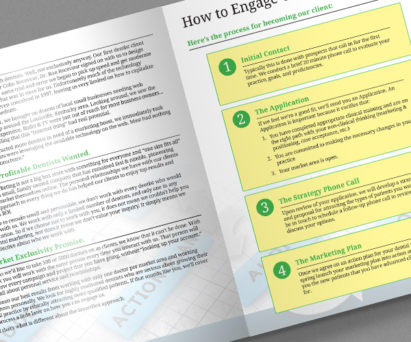Marketing guide book design