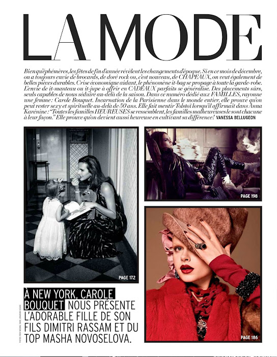 L'Officiel Paris December/January 12.13 : Carole Bouquet by Trent McGinn