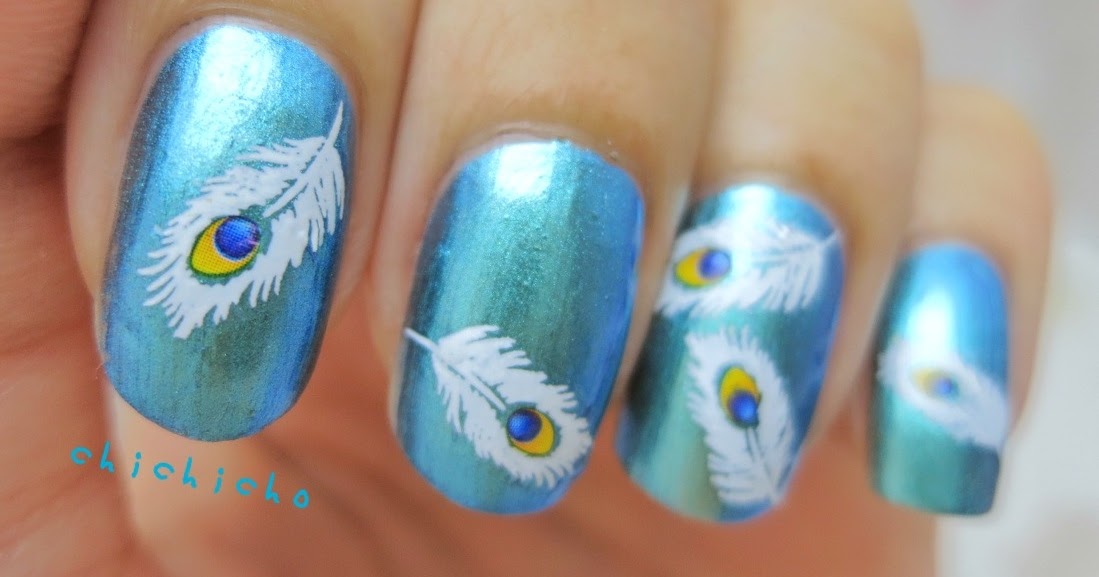 Peacock Feather Nail Art - chichicho~