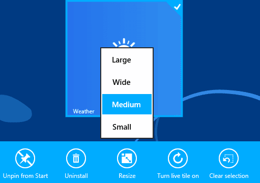 Windows 8.1 Tiles