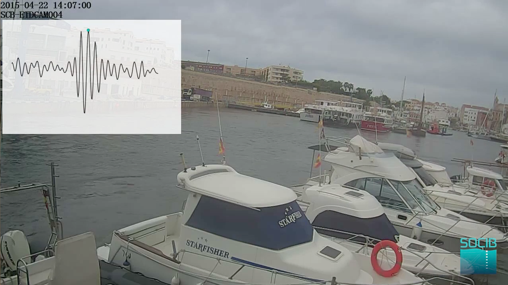 Una rissaga sorprendió al Puerto de Menorca (22-04-2015)