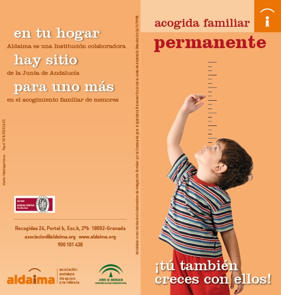 Diptico informativo Acogida familiar permanente