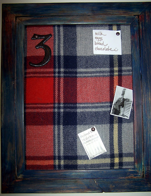 repurposed wool blanket message board http://bec4-beyondthepicketfence.blogspot.com/2011/02/mad-for-plaid.html