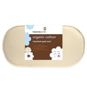  Organic Cotton Oval Bassinet Mattress Pads