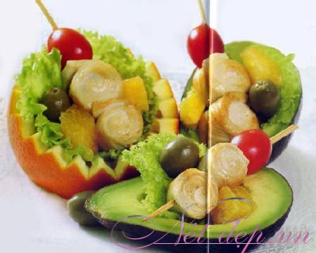 Cách làm món Salad trái cây gà nướng Cách làm món Salad trái cây gà nướng