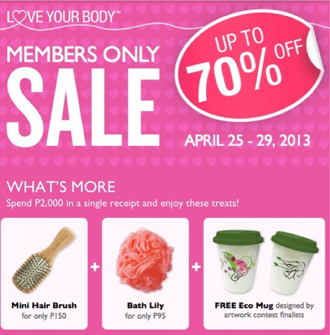 Sales and Promos: The Body Shop Members Only Sale!