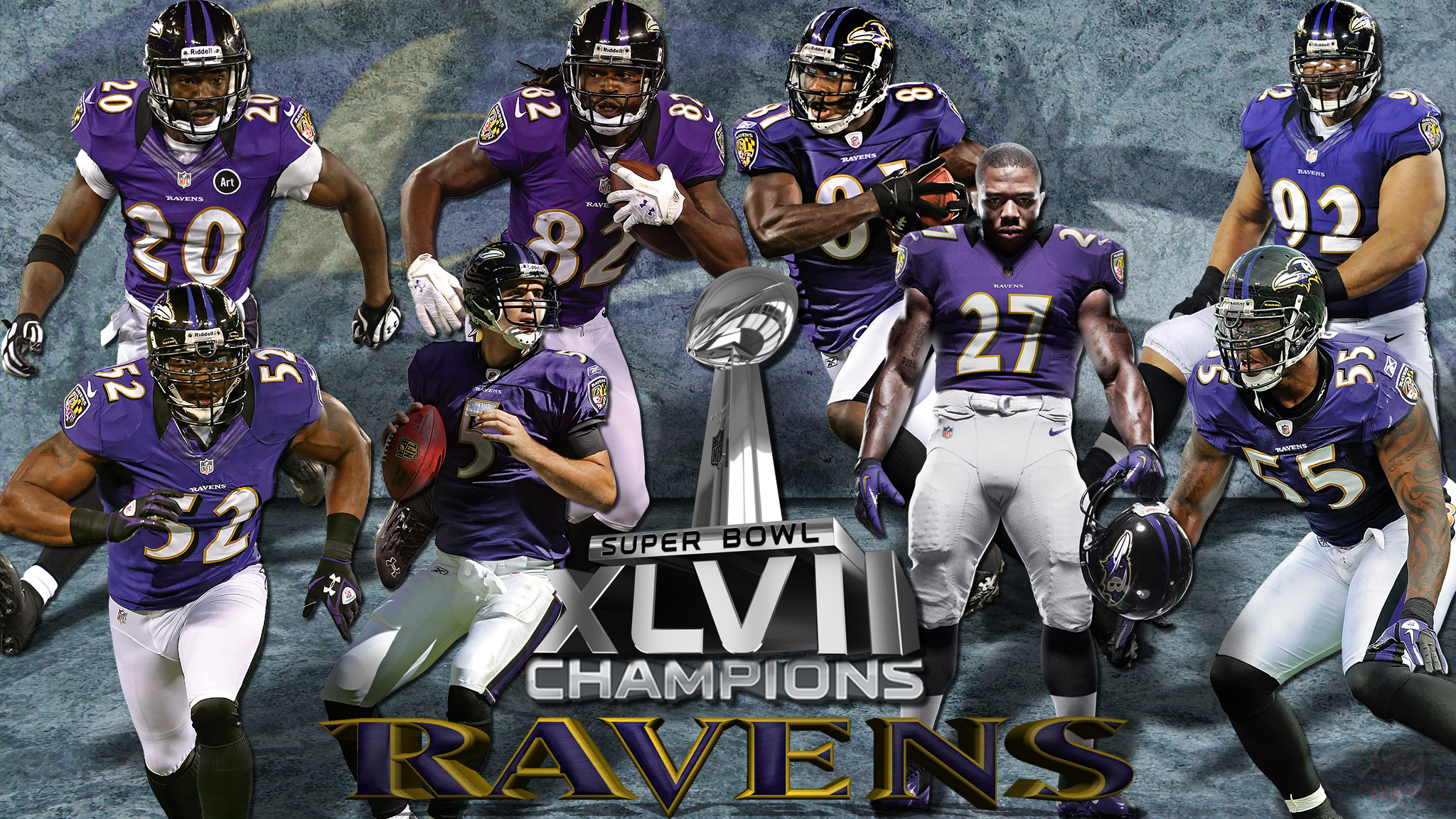 Wallpapers By Wicked Shadows: Baltimore Ravens Super Bowl XLVII Champions Wallpaper