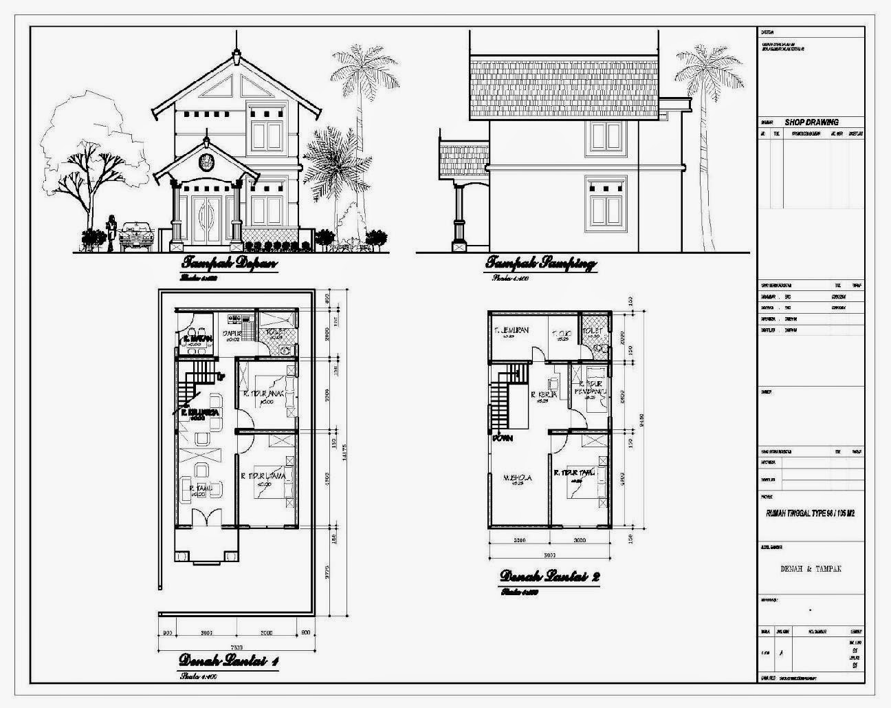 Contoh Gambar Desain Rumah 2 Lantai Blog Amat