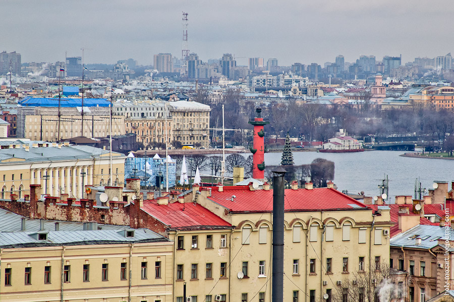 Санкт-Петербург с высоты колоннады Исаакиевского собора