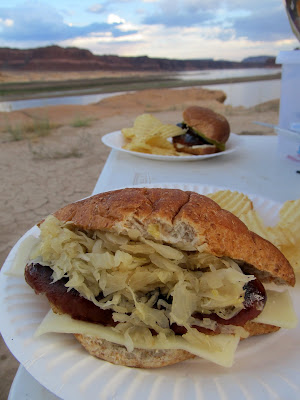 Bratwurst and sauerkraut for dinner