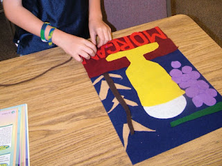 Finishing up First Communion Banner