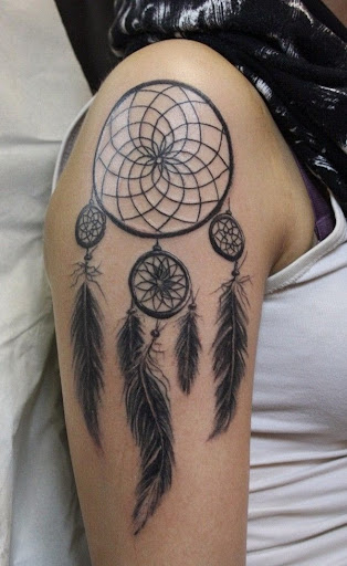 shoulder Dreamcatcher Tattoos