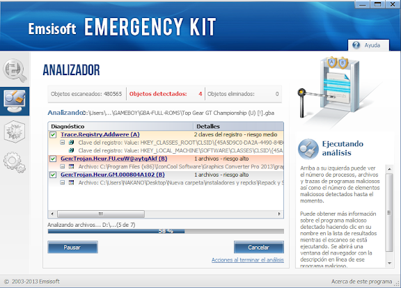 Emsisoft Emergency Kit 4.0.0.12 ML  Español - Descargar 