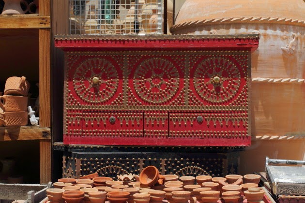 Large and Beautiful Mandoos for sale at Nizwa Souk, Oman