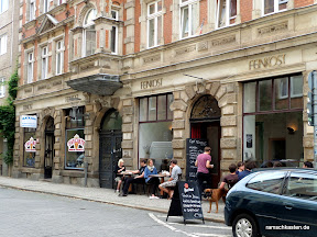 Mittagessen Leipzig - Café Tunichtgut - Strassenblick