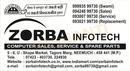 Zorba Infotech, 5-6, U-Shape Market, Tagor Marg, Neemuch, Madhya Pradesh 458441, India, Laminating_Equipment_Supplier, state MP