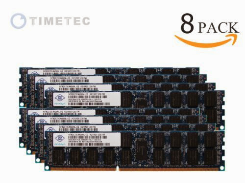  Timetec Nanya® Original 64GB Kit (8*8GB) 240-Pin Dual Rank SDRAM ECC Registered DDR3 1333 (PC3-10600) Server Memory Module Upgrade - (p/n NT8GC72C4NGONL) Lifetime Warranty 64GB Kit (8*8GB)