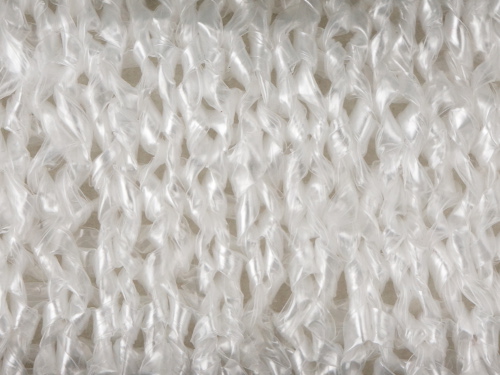 Knitted transparent plastic bags