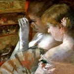 A corner of the loge - Mary Cassatt