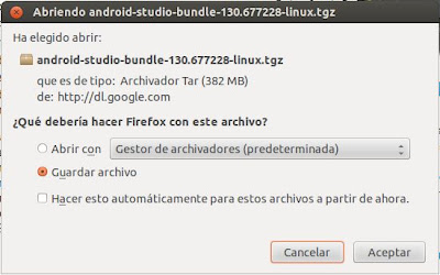 Instalar Android Studio en Linux Ubuntu Desktop 12.04