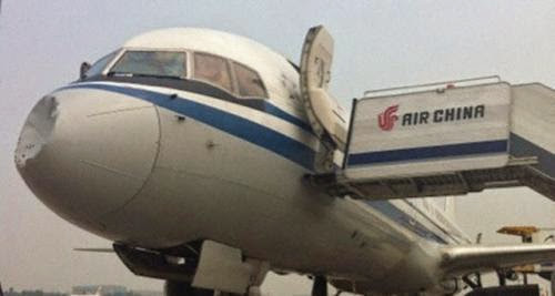 Ufo Sightings Accidental Contact Ufo Suspected In Chinese Plane Nose Cone Damage