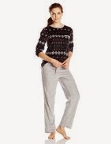 <br />Anne Klein Women's Long-Sleeve Micro-Fleece Pajama Set