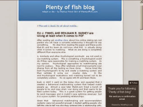 Plentyoffish In A Mess
