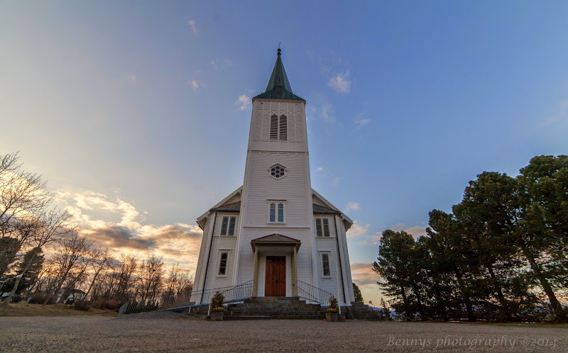 Scenes from Sortland, Norway by photographer Benny Høynes. This church is at Sortland city, and was finished in 1901, so it is 113 years old.