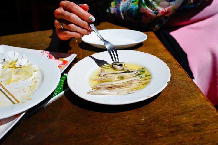 boquerones en vinagre in pepa y pepe tapas bar in Malaga