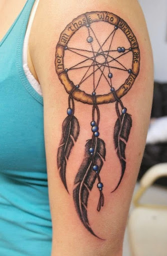 quoted Dreamcatcher Tattoos