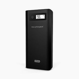 RAVPower Xtreme Capacity 18200mAh 3-Port 4.9A Compact External Battery Charger with iSmart Technology Flashlight for iPhone, iPad, Samsung and More (Black)
