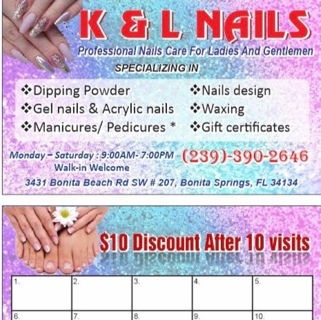 K & L Nails logo