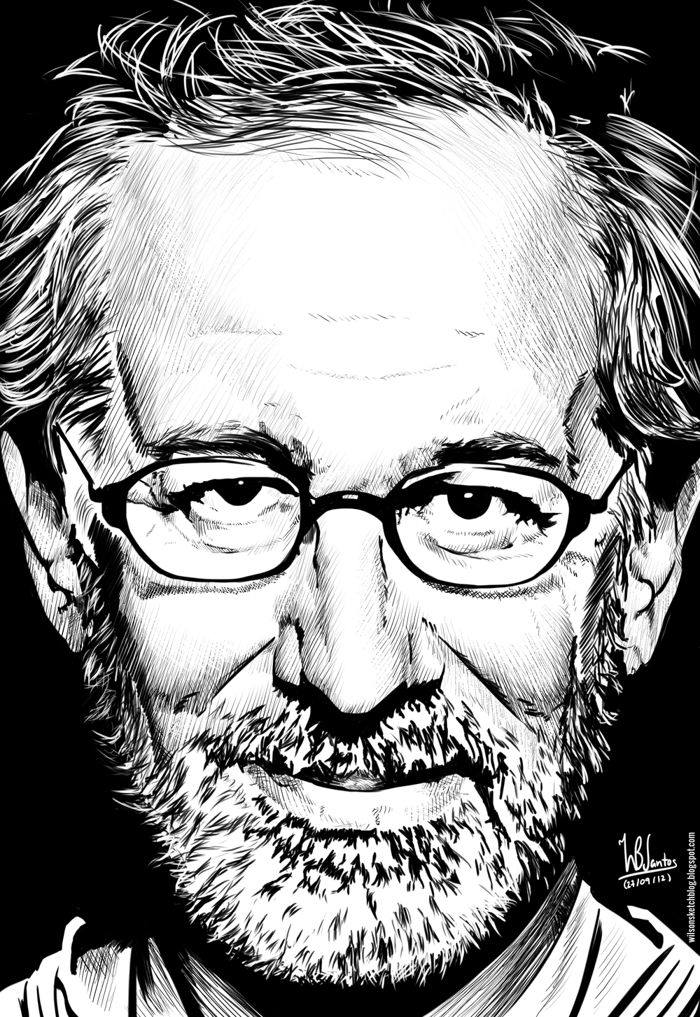 Steven Spielberg (Ink drawing)