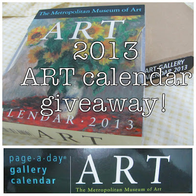 2013 Art Calendar - giveaway!