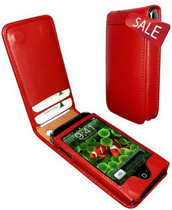 Piel Frama Premium Leather Case with MAGNETIC Closure for the Apple iPhone 3G / 3GS (Red)