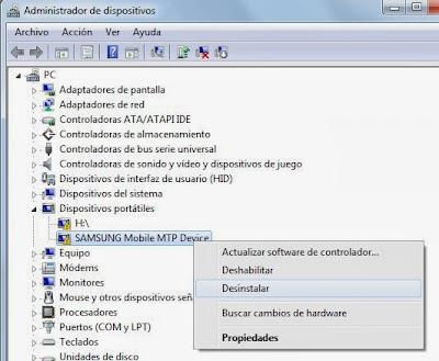 Desinstalar controlador driver de Windows y volver a buscar nuevos dispositivos