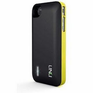 uNu Exera Modular Detachable Battery Case for iPhone 4S 4 - Black/Yellow (Fits All Versions of iPhone 4S/4)