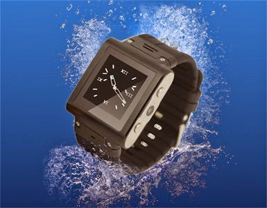  Water-Proof Sports/Outdoor Smartwatch (Black) with Quad-Band GSM Bluetooth Cell Phone, Music and Video Multimedia Player, FM radio, Camera