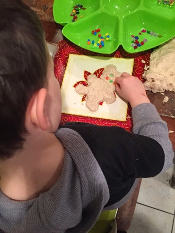This gluten-free playdough alternative is perfect for sensory play and a pretend Christmas cookie shop!