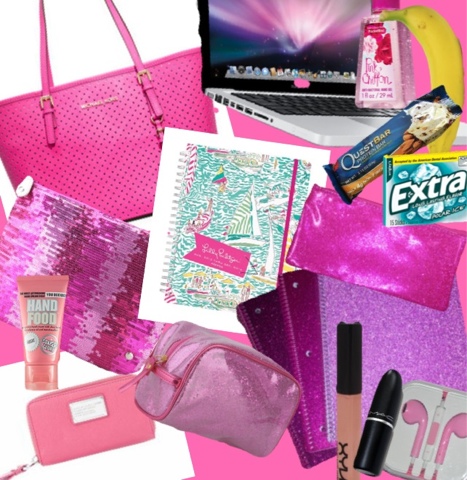 Girl with the Pink Bow: Back to school: what's in my backpack/ purse?