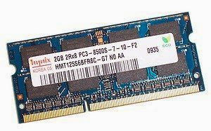  Hynix 2GB 2Rx8 PC3-8500S-7-10-F2 Laptop RAM Memory for Apple Laptops - Check for compatibility before purchasing