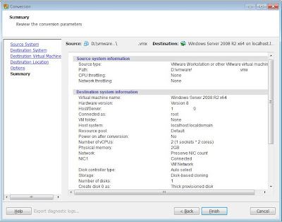 Pasar mquina virtual de VMware Workstation 8 a VMware ESXi 5 con VMware vCenter Converter Standalone