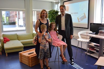 Aranka, Wouter en Myrthe op mijn werk