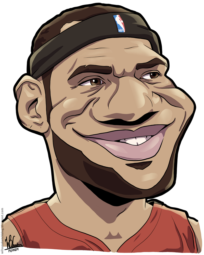 How to Draw Quick Caricature - LeBron James 