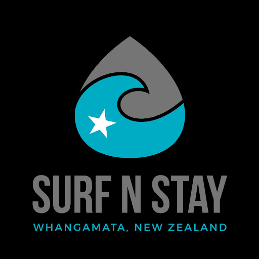 WHANGAMATA SURF LESSONS - by SURF N STAY - SURF SCHOOL & HIRE logo