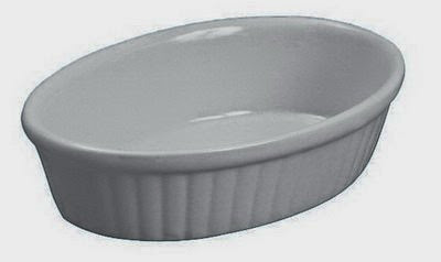  Johnson Rose White Oval Baking Side Dish, 9 Ounce Capacity -- 12 per case