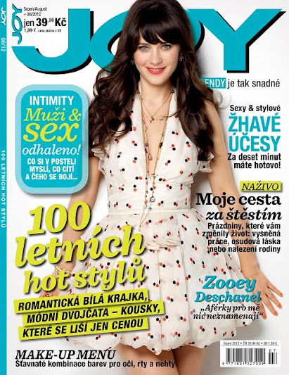 Zooey Deschanel portada de JOY Czech August 2012